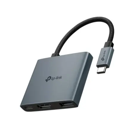 USB Type-C 3-Port Hub SPEC: 1 × USB-C Connector，1 × HDMI 4K 60Hz Port，1 × USB-C PD 100W Port，1 × USB-A 3.0 Ports FEATURE: Plug and Play, Self-storage for Connector, Fast Heat Dissipation, Flexible and Durable Retur gratuit