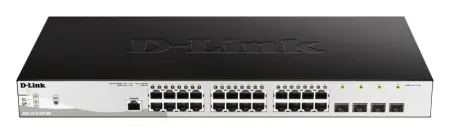 D-Link Switch DGS-1210-28P/ME, 24 porturi Gigabit PoE Base-T, 4 porturi SFP1000Mbps, Capacity 56Gbps, 19" Rackmount, WebSmart, 2*fan Cumpără online