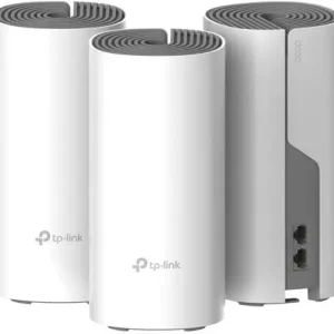 Retur gratuit TP-Link Sistem Mesh Wi-Fi pentru întreaga casă AC1200, DECO E4(3-PACK);2 10/100Mbps WAN/LAN Ports, 1 Power Port, SDRAM: 128 MB, Flash:16 MB, 2 internal dual-band antennas per Deco unit, Standarde Wireless:IEEE 802.11 ac/n/a 5 GHz, IEEE 802.11 b/g/n 2.4