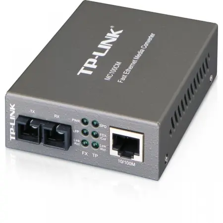 "Omada 10/100 Mbps RJ45 to 100 Mbps Multi-mode SC Fiber Converter PORT: 1× 100 Mbps SC Port, 1× 10/100 M RJ45 Port (Auto MDI/MDIX) SPEC: Full-duplex, Up to 2 km, Chassis TL-MC1400 Rack-mountable" Reducere specială