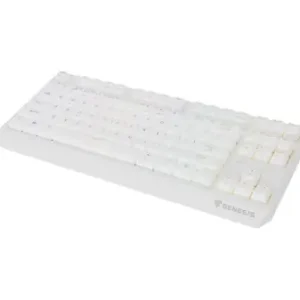 Tastatura gaming mecanica wireless Genesis Thor 230 TKL, iluminare RGB, 87 taste, 11 butoane multimedia, alb Ofertă specială
