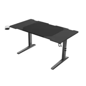 Birou gaming Genesis Holm Modular 140, material metal MDF, reglabil pe inaltime 70 - 90 cm, iluminare RGB, management cabluri, negru Preț promoțional