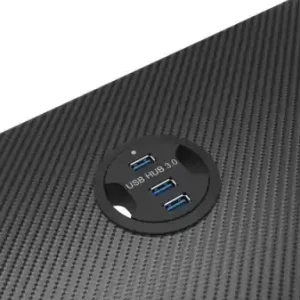 Ultima șansă Birou gaming Genesis Holm 200, material MDF, greutate maxima suportata 55kg, 3 x porturi USB 3.0, iluminare RGB, management cabluri, ,negru