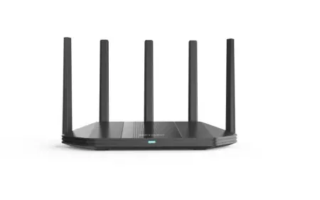 Retur ușor Router wireless Hikvision DS-3WR30X 3000M, 5 antene 5-dBi, dual-band, wireless standard: IEEE 802.11a/n/ac/ax @5GHz; IEEE 802.11b/g/n/ax @ 2.4GHz, interfata: 1 × 10/100/1000 Mbps Adaptive WAN Port 3 × 10/100/1000 Mbps Adaptive LAN Ports, tensiune