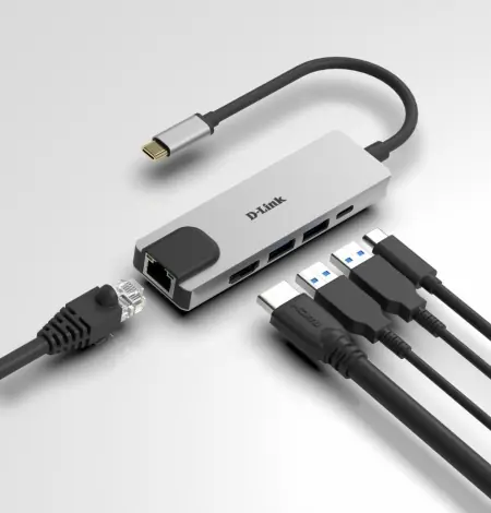 Hub USB DLINK DUB-M520, 5 porturi, gri Livrare expres