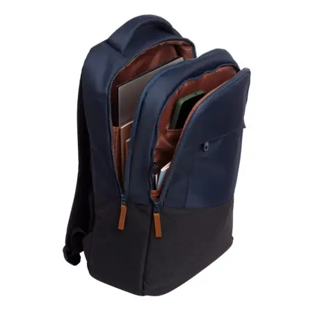 Disponibil imediat Rucsac laptop Trust Lisboa pentru laptop-uri cu diagonala de 16", material POM, RPET Polyester, RPET twill polyester, volum 23 L, albastru