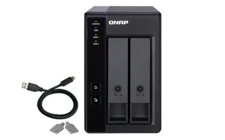Ofertă Extensie USB QNAP TR-002 2-Bay, 2.5/3.5 SATA 6Gbps HDD (neincluse), 1xUSB3.11 (type-c), tower, PSU adaptor 36W, garantie 2 ani