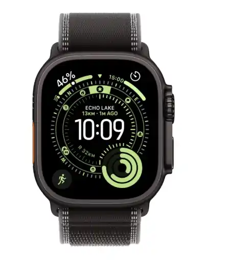 Preț promoțional Apple Watch Ultra 3 GPS + Cellular 49mm Black Titanium Case with Black/Charcoal Trail Loop - S/M