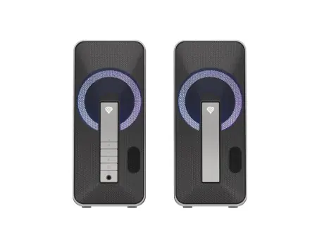 Ofertă exclusivă Sistem audio Genesis HELIUM 100BT 2.0, putere maxima RMS 10 W, iluminare RGB, material ABS, metal, conectivitate mini jack, bluetooth 5.0, negru