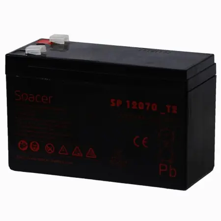Reducere de preț ACUMULATOR UPS SPACER 12V / 7Ah, dimensiuni: 151x66x96mm, inaltime+terminal: 102mm, terminal F2(T2)
