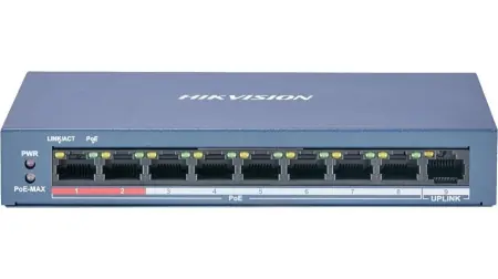 Switch Hikvision DS-3E0109P-E©, 8-port, PoE Livrare gratuită