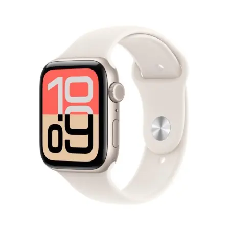 Apple Watch SE 3 GPS + Cellular 44mm Starlight Aluminium Case with Starlight Sport Band - S/M Plată securizată