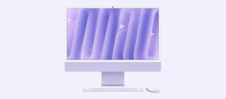 Ofertă exclusivă Apple iMAC 24" Retina 4.5k/ Apple M4 (CPU 8-core, GPU 8-core, NeuralEngine 16-core)/16GB/512GB - Purple - INT KB (2024)