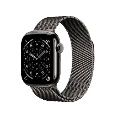 Promoție Apple Watch Series 11 GPS + Cellular 42mm Slate Titanium Case with Slate Milanese Loop