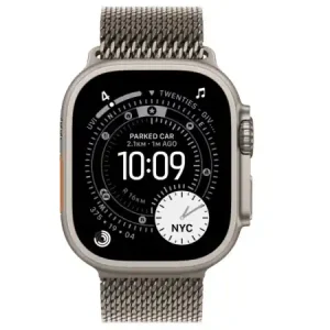 Apple Watch Ultra 3 GPS + Cellular 49mm Natural Titanium Case with Natural Titanium Milanese Loop - Large Chilipir