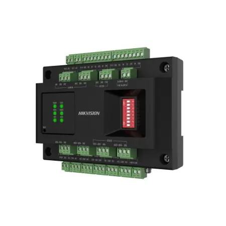 Ultima șansă Chassis door control modul Hikvision DS-K2M002X-E: The chassis contains din rails, which helps installing the DS-K2M002X access module. The chassis can be equipped with up to 2 access modules. The chassis contains a 100 W switching power supply,