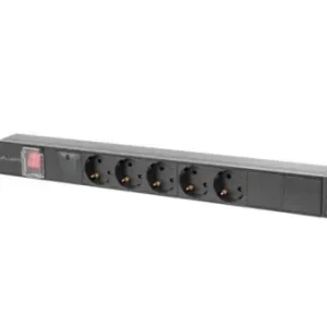 Unitate distributie alimentare PDU 19", 1U, 16A, 5 prize , negru Chilipir