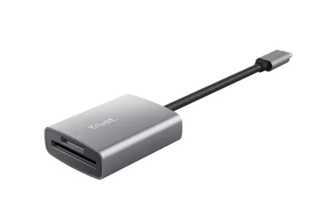 Preț mic Cardreader USB-C Trust Dalyx Fast, carduri compatibile micro-SD, SD, gri