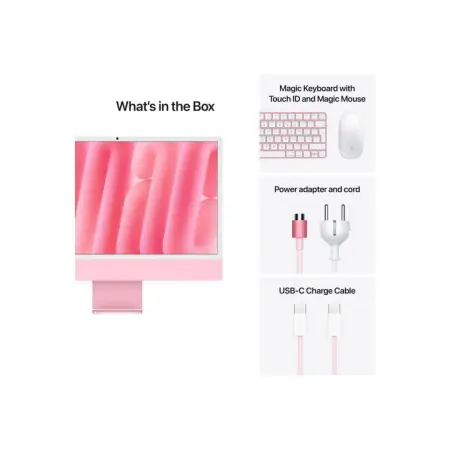 Popular Apple iMAC 24" Retina 4.5k/ Apple M4 (CPU 10-core, GPU 10-core, Neural Engine16-core)/24GB/512GB - Pink - INT KB (2024)
