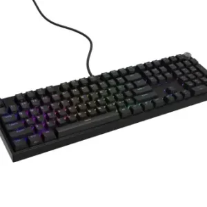 Tastatura gaming mecanica cu fir Genesis Thor 404 , iluminare RGB, switch-uri Peach, 107 taste, 11 butoane multimedia, negru Preț promoțional