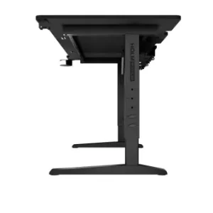 Birou gaming Genesis Holm Modular 160, material lemn/metal, reglabil pe inaltime 70 - 90 cm, iluminare RGB, management cabluri, negru Disponibil imediat