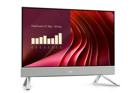 DELL All-In-One EC24250, 23.8-inch FHD (1920 x 1080) Anti-Glare Narrow Border AIT Infinity Non Touch Display, 5MP, IR, Tilt Camera (White), Intel(R) Core(TM) 7 processor 150U (12MB cache, 10 cores, 12 threads, up to 5.4 GHz), Intel(R) Graphics, 16GB, Livrare expres