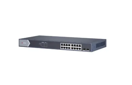 Switch Gigabit DS-3E1518P-SI, L2, 16-Port, PoE Livrare rapidă