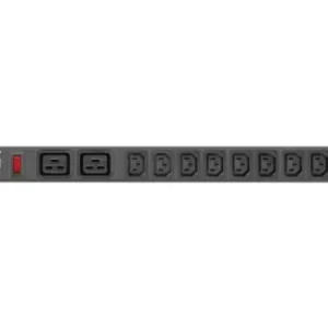 Reduceri Unitate distributie alimentare PDU 19", 1U, 16A, 2 prize C19 si 8 prize IEC C13, negru, C20