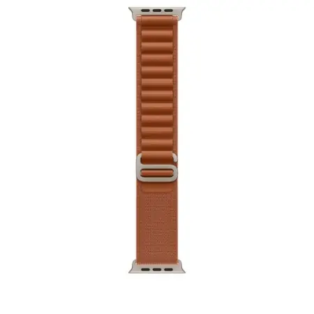 Plată sigură Apple Watch 49mm Terra Cotta Alpine Loop - Small - Natural Titanium Finish