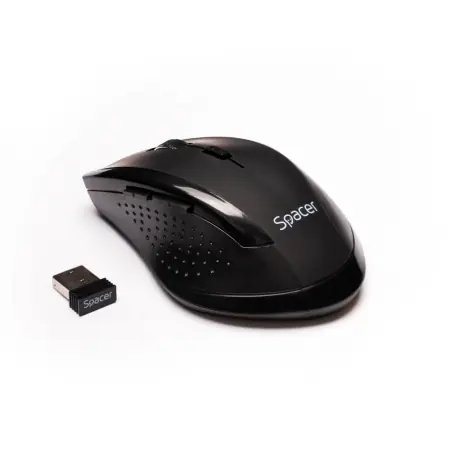 MOUSE Spacer, PC sau NB, fara fir, USB 2.4 GHz, optic, 800/ 1200/1600 dpi, butoane/scroll 6/1, rezolutie selectabila, negru, SPMO-W02 Mai ieftin
