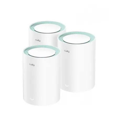 Sistem Mesh dual band wireless Gigabit Cudy ROUT-WLESS-M1300/2-CDY, 2.4/5 GHz, 867 Mbps, 120 m, 3 dispozitive Preț redus
