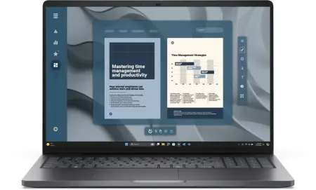 Laptop Business DELL Pro 16 PC16255, cu procesor AMD Ryzen 3 210, 16'' IPS, 8 GB DDR5, 512 GB SSD, AMD Radeon 740M, Windows 11 Pro Noutate