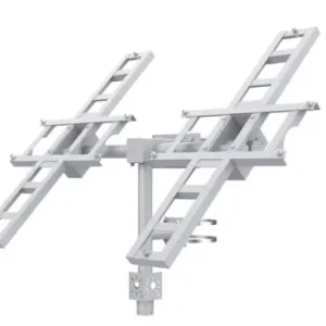 Suport dublu pentru panouri solare 2x VIGI 90W, din otel galvanizat, unghi de reglare manual: 5°~55°, stalp compatibil: Ø80-160 mm, greutate: 20kg. Plată sigură