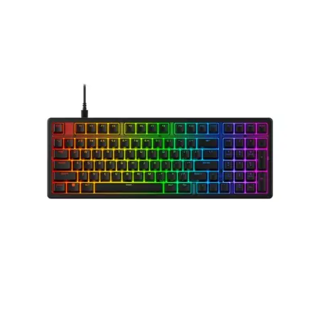 Preferatul clienților Tastatura gaming HyperX Origins 21800, membrana, lungime cablu 1.8m, iluminare RGB (16,777,216 colors), polling rate 8000 Hz, negru