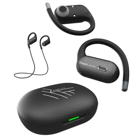 Casti Wireless PowerLocus, versiunea Bluetooth 5.3, sensibilitate mare: 99-+3dB, raspuns in frecventa : 20 Hz - 20 000 Hz, autonomie: pana la 30 ore, negru Lichidare de stoc