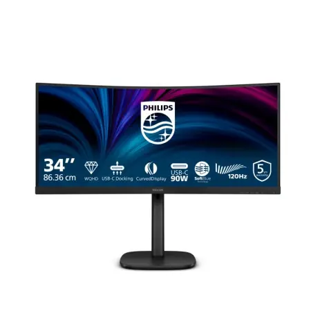 Monitor Philips 34" 34B2U3600C/00, Curvature: 1500R, Diagonal (inch): 34, Diagonal (cm): 86, Aspect ratio: 21:9, Panel: LCD VA, Resolution: 3440x1440, Refresh Rate: 100Hz, Response time GtG: 4ms, Brightness (max): 300 cd/m², Contrast (static) : 3500:1, Plată sigură