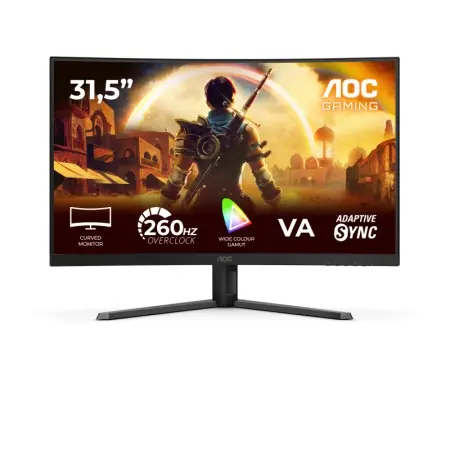 Chilipir Monitor AOC 31.5" C32G42ZE, Curvature: 1500R, Diagonal (inch): 31.5, Diagonal (cm): 80, Aspect ratio: 16:9, Panel: VA, Resolution: 1920x1080, Refresh Rate: 260Hz, Response time GtG: 4ms, Response time MPRT: 0.3ms, Brightness (max): 300 cd/m², Contrast