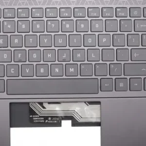 Retur gratuit Carcasa superioara cu tastatura palmrest Laptop, HP, Omen 15-EK, 15-EN, 15Z-EN, TPN-Q238, TPN-Q236, M00666-001, KEQ46G3ETA, iluminata, monochrome, layout US