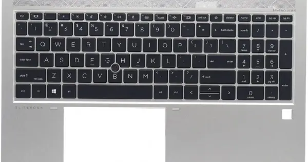Preferatul clienților Carcasa superioara cu tastatura palmrest Laptop, HP, EliteBook 850 G8, 855 G8, iluminata, argintie, layout US