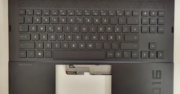 Ofertă specială Carcasa superioara cu tastatura palmrest Laptop, HP, Omen 16-B, TPN-Q265 (2021), M62256-001, M62256-271, 44G3KTATP50, iluminata 4 pini, layout US (RO)