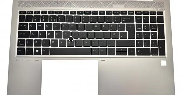 Retur gratuit Carcasa superioara cu tastatura palmrest Laptop, HP, ProBook 850 G7, 850 G8, M07492-031, iluminata, argintie, layout UK