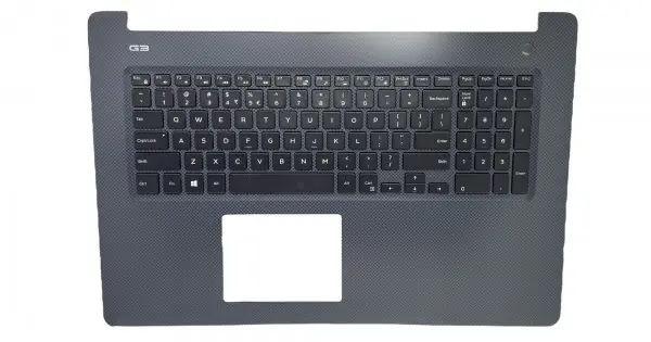 Carcasa superioara cu tastatura palmrest Laptop, Dell, Gaming G3 17 3779, P35E, 0D6NDW, GGVTH, 356C6, cu iluminare, layout US Popular