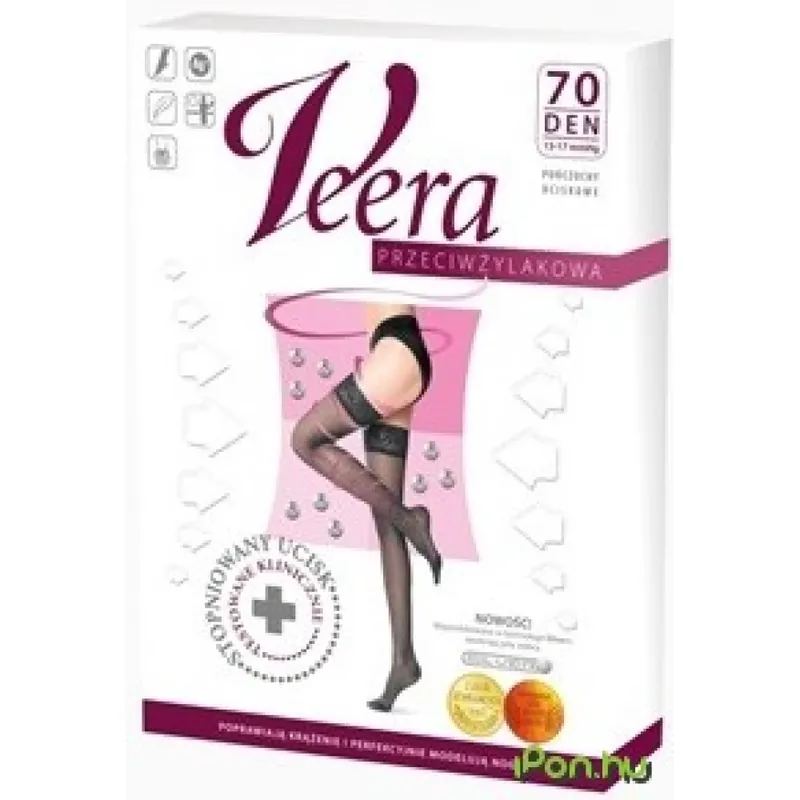 Calitate înaltă VEERA comprimare ciorapi 70 DEN negru 3