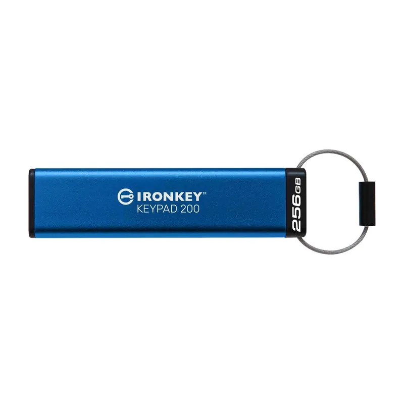 KINGSTON IronKey Keypad 200 256GB USB 3.0 Albastru - DOBOZSÉRÜLT Ofertă de sezon