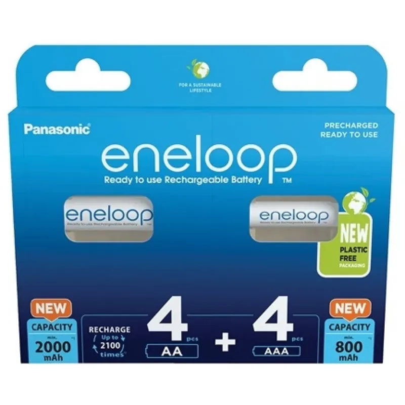 Calitate înaltă PANASONIC Eneloop creion acumulator (AA) 2000mAh 4buc + mikro creion acumulator (AAA) 800mAh 4buc