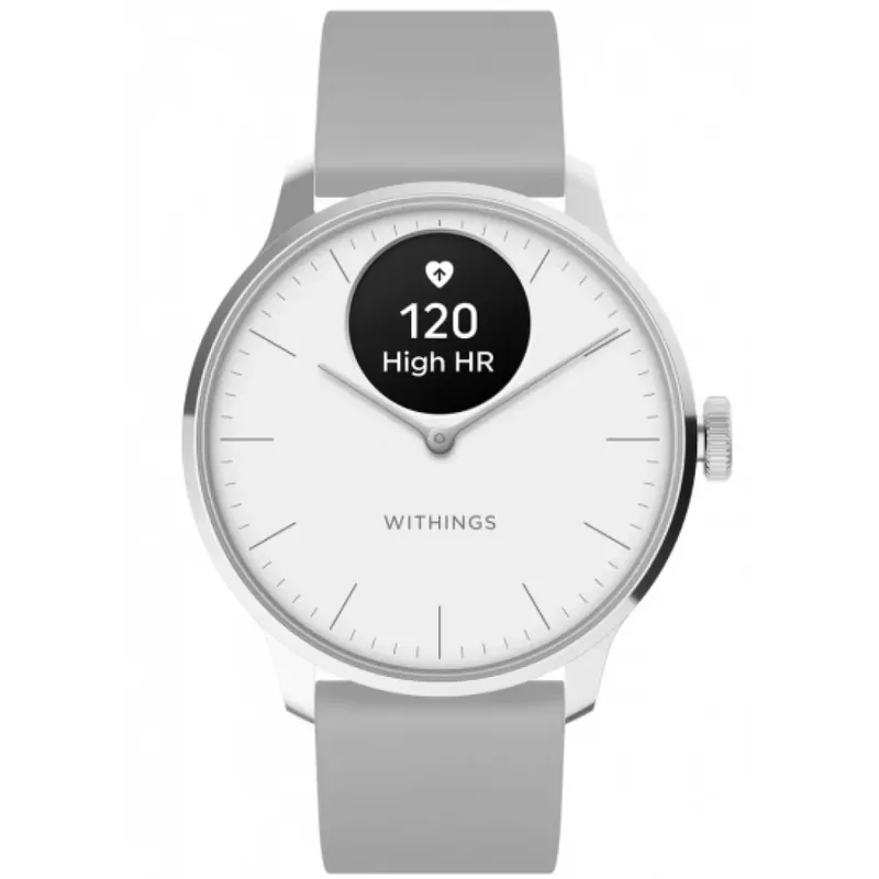 WITHINGS Scanwatch Light 37mm argint toc - gri curea Promoție