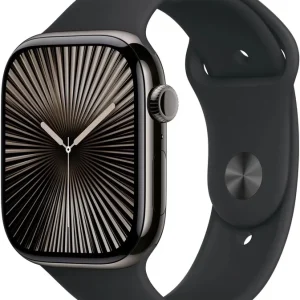 Cel mai bun preț APPLE Watch Series 10 Cellular 42mm palaszürke titan toc - curea sport M/L negru