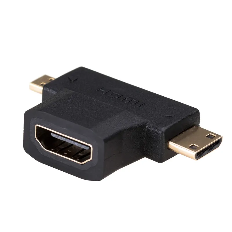 Ultima șansă AKYGA HDMI Micro HDMI + Mini HDMI Convertor Negru 5cm AK-AD-23