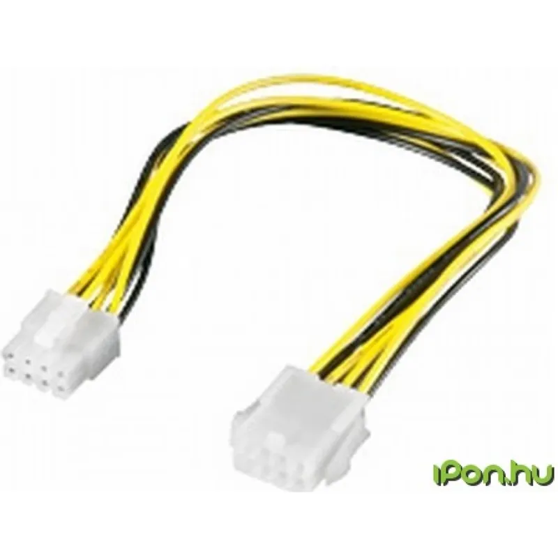 Plată securizată 8 pin prelungitor Negru-Galben 28cm KKTP080803