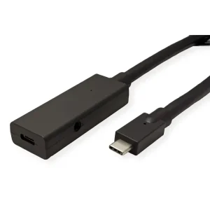 Plată securizată ROLINE USB 3.1 Type C prelungitor Negru 5m 12.04.1105